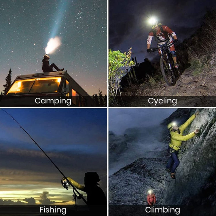 V38 USB Charging Induction Bright Headlight Outdoor Waterproof Lightweight Flashlight(Black) - Headlamp by buy2fix | Online Shopping UK | buy2fix