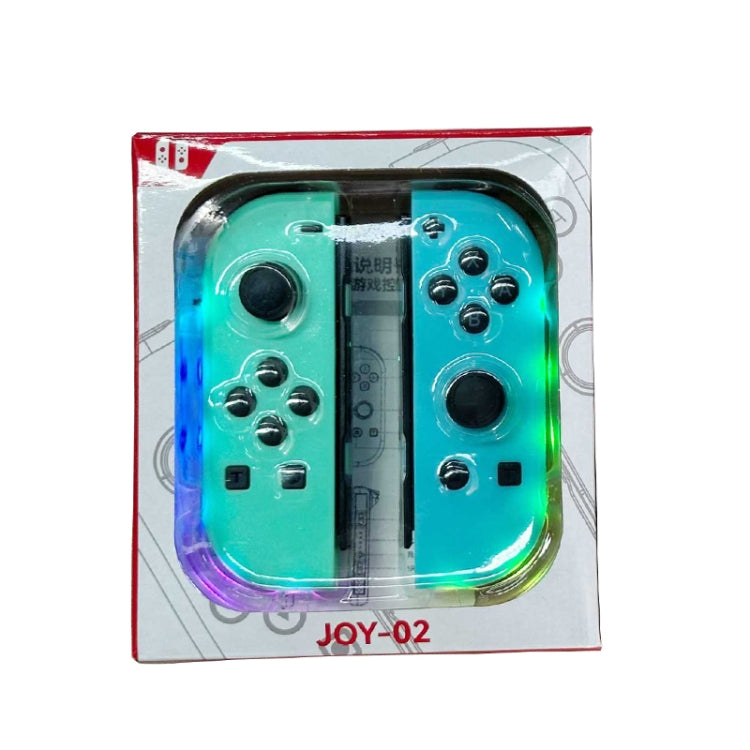 JOY-02 Gaming Left And Right Handle With RGB Lights Body Feel Bluetooth Gamepad For Switch / Switch OLED / Switch Pro / Switch Lite / Switch Joycon(Blue Red) - Gamepads by buy2fix | Online Shopping UK | buy2fix