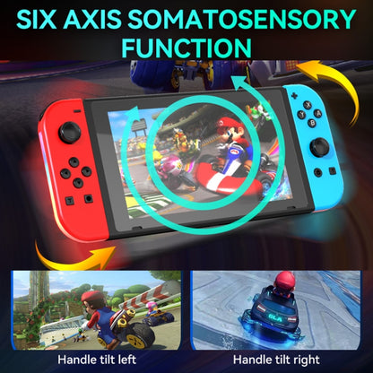 JOY-02 Gaming Left And Right Handle With RGB Lights Body Feel Bluetooth Gamepad For Switch / Switch OLED / Switch Pro / Switch Lite / Switch Joycon(Blue Red) - Gamepads by buy2fix | Online Shopping UK | buy2fix