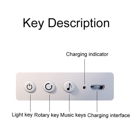 Rotatable Cartoon Atmosphere Projection Lamp Music Night Light, Spec: Bluetooth Remote Model(Rabbit) - Projection Lamp by buy2fix | Online Shopping UK | buy2fix