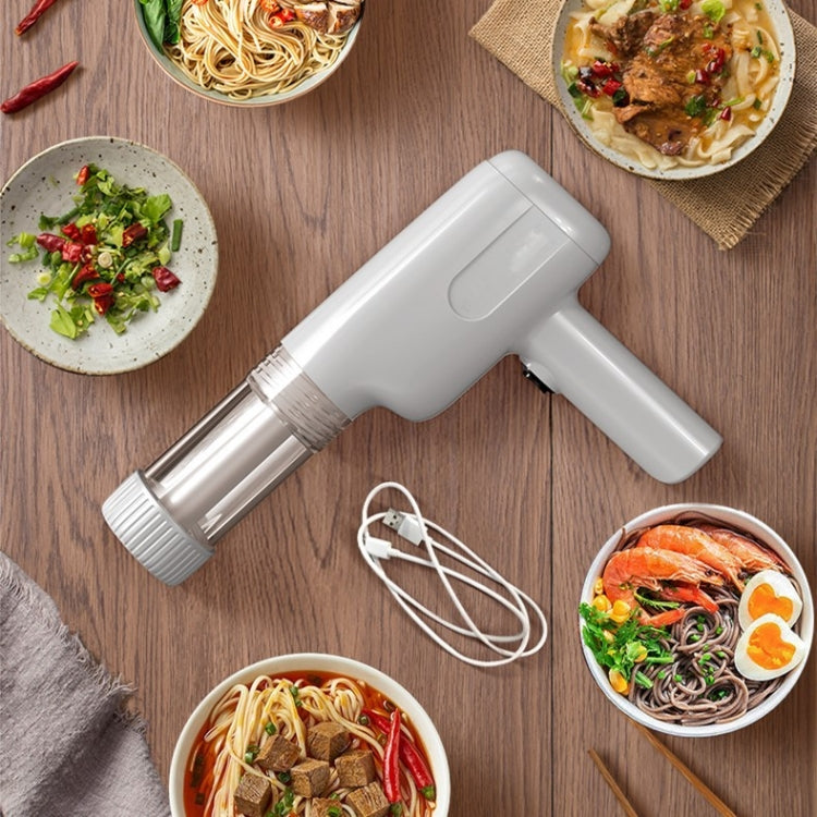 Handheld Noodle Machine Rechargeable Smart Pasta Maker With 6 Molds(White) - Cooking Tools by buy2fix | Online Shopping UK | buy2fix