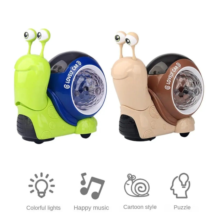 Children Electrical Crawling Snail Toys Sound And Light Projection Snail Fun Toys(Gray) - Electronic Pets by buy2fix | Online Shopping UK | buy2fix