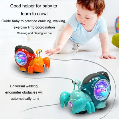 Crawling Hermit Crab Educational Electrical Toys Universal Music Light Projection Cartoon Children Toys(Blue) - Electronic Pets by buy2fix | Online Shopping UK | buy2fix