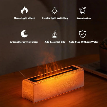 Lava Flame Aromatherapy Machine Air Atomizing Humidifier With Colorful Light, Model: DQ711 Pro Black - Air Purifiers & Accessories by buy2fix | Online Shopping UK | buy2fix