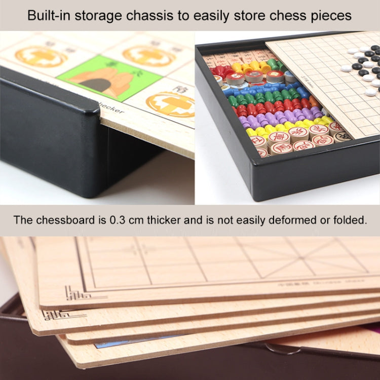 9 in 1 A Model Wooden Multifunctional Parent-Child Interactive Children Educational Chessboard Toy Set - Table Games by buy2fix | Online Shopping UK | buy2fix