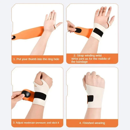 EADEN Thin Badminton Basketball Wrist Straps Wrist Protectors Tendon Sheath Strain Sports Protective Sleeve(Gray Orange) - Sports Safety by EADEN | Online Shopping UK | buy2fix