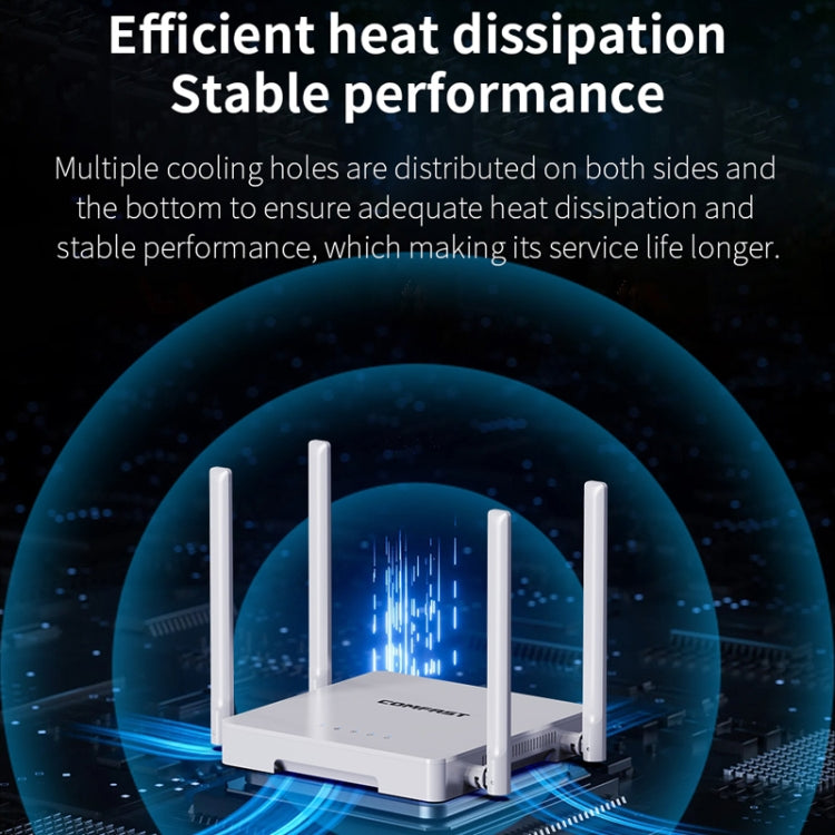 COMFAST CF-N1 V2  300Mbps WIFI4 Wireless Router With 1 Wan + 4 Lan RJ45 Ports,EU Plug - Wireless Routers by COMFAST | Online Shopping UK | buy2fix