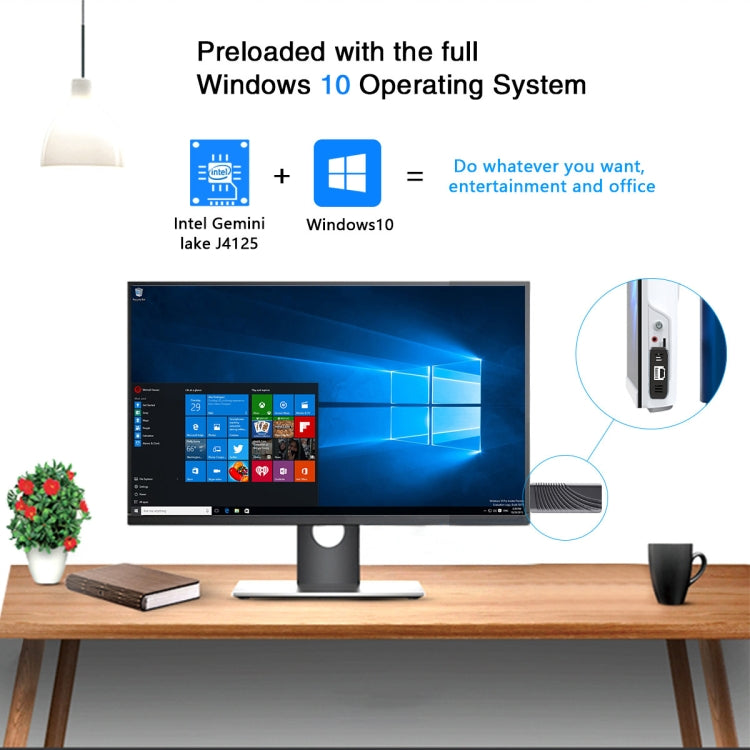 T6 Pro 6+128GB Intel Gemini Lake J4125 Mini PC With Windows 10 Operating System, Spec: AU Plug - Windows Mini PCs by buy2fix | Online Shopping UK | buy2fix
