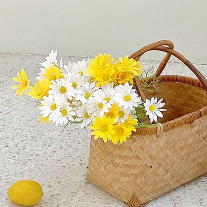 Simulated Flower Arrangement Table Ornament Picnic Photo Props, Style: 5pcs White+Yellow Daisy Transparent Bag - Other Props by buy2fix | Online Shopping UK | buy2fix