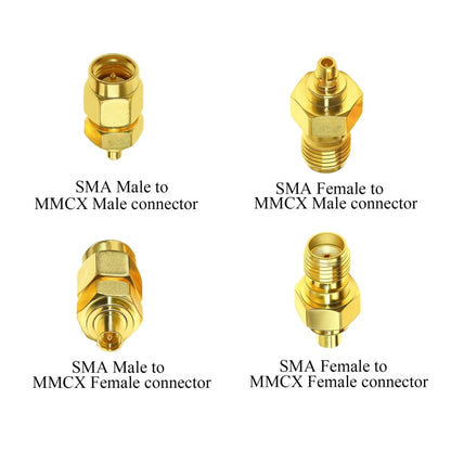 SMA Male To MMCX Female Coaxial Adapter Kit Brass Coaxial Connector RF Antenna Adapter - DVB-T & Simulation Antenna by buy2fix | Online Shopping UK | buy2fix