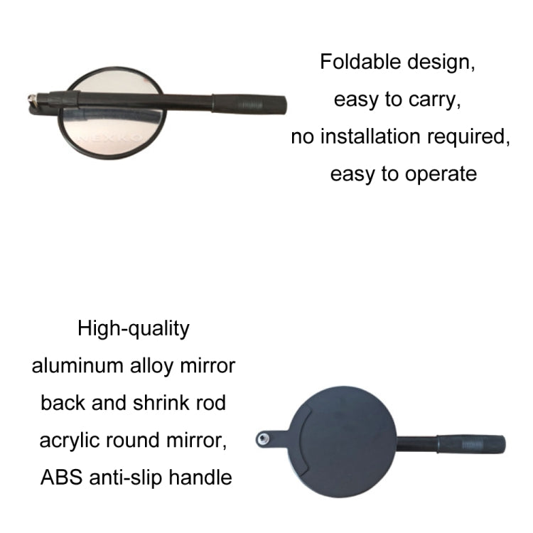 20cm Retractable Acrylic Handheld Explosion-proof Vehicle Inspection Mirror(PM220) - Inspection Tools by buy2fix | Online Shopping UK | buy2fix