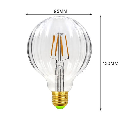 E27 Screw Port LED Vintage Light Shaped Decorative Illumination Bulb, Style: G95 Watermelon Transparent(220V 4W 2700K) - LED Blubs & Tubes by buy2fix | Online Shopping UK | buy2fix