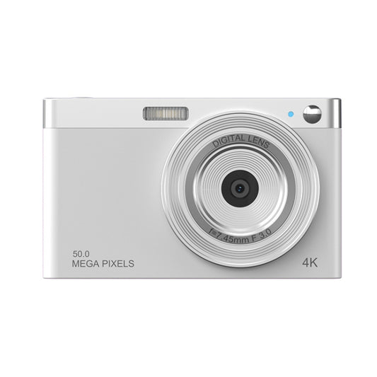 50 MP HD Camera 4K Video Retro Vlog Self-Shooting Camera(White) - Video Cameras by buy2fix | Online Shopping UK | buy2fix