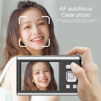 4K HD Optical Dual Lens Digital Camera 50MP Dual Screen Selfie Camera, No Memory(Black) - Video Cameras by buy2fix | Online Shopping UK | buy2fix