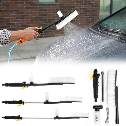 High Pressure Car Wash Nozzle Soft Bristle Long Handle Brush Foam Bottle Tool Set, Specification: Set 1 - Car washing supplies by buy2fix | Online Shopping UK | buy2fix