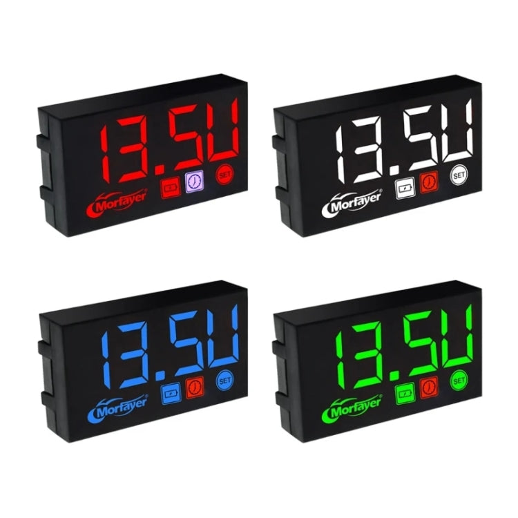Compact LED Digital Display Time Voltmeter, Specification: 2 in 1 Temperature Green - Electrical Instruments by buy2fix | Online Shopping UK | buy2fix