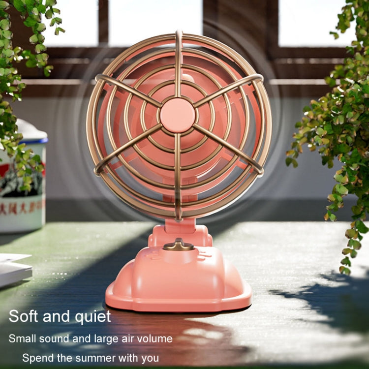 Mini Office Desktop Silent Electrical Fan Desktop Outdoor USB Retro Fan(Green) - Electric Fans by buy2fix | Online Shopping UK | buy2fix