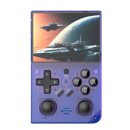 R35PLUS 3.5 Inch Handheld Game Console Built-in 64G 10,000+ Games(Transparent Purple) - Pocket Console by buy2fix | Online Shopping UK | buy2fix