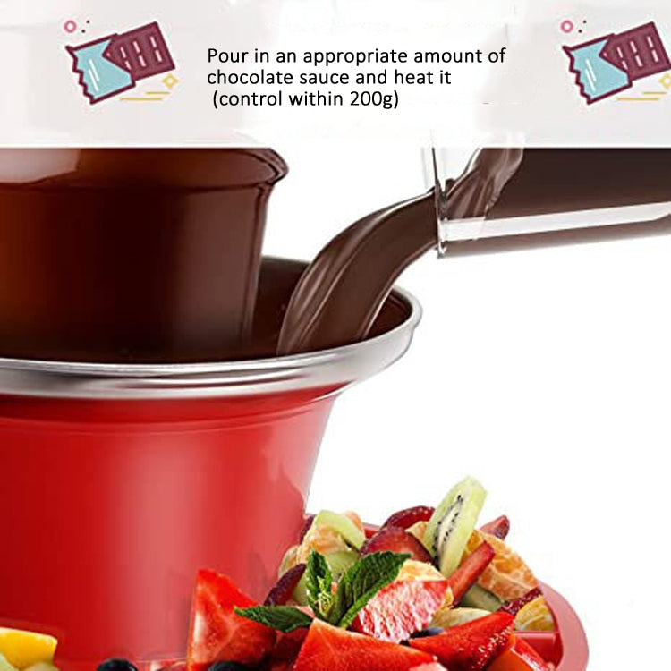 35W  3 Tier Chocolate Fountain  Mini Fondue Set with Hot Melting Pot Base 220V EU Plug - Others by buy2fix | Online Shopping UK | buy2fix