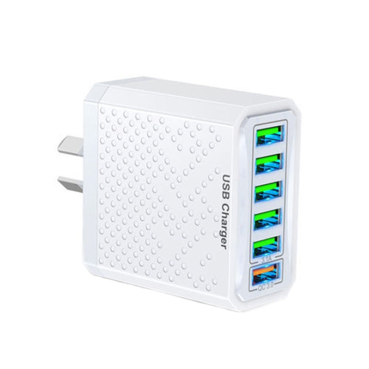 6-Ports Multifunctional Quick Charging USB Travel Charger Power Adapter, Model: White AU Plug - USB Charger by buy2fix | Online Shopping UK | buy2fix