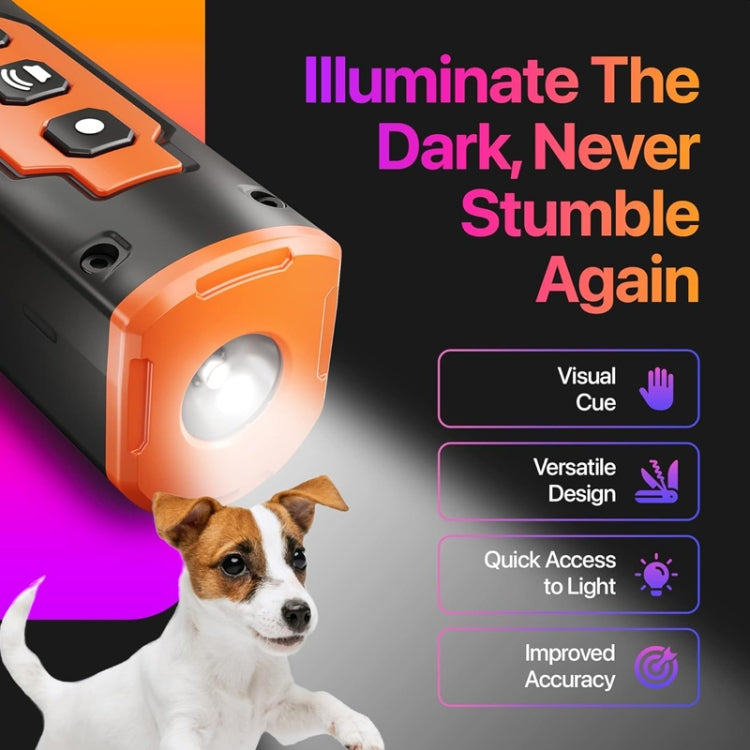 Three-head Dog Driver Lighting Flashing High Power Ultrasonic Dog Repeller(Black) - Training Aids by buy2fix | Online Shopping UK | buy2fix