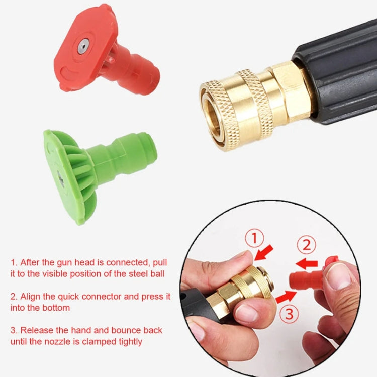 High-pressure Car Washer Nozzle Fan-shaped 1/4 Quick Plug Connector Water Rifle Parts, Specification: 40 Degree (1.4 Nozzle) - Car Washer & Accessories by buy2fix | Online Shopping UK | buy2fix