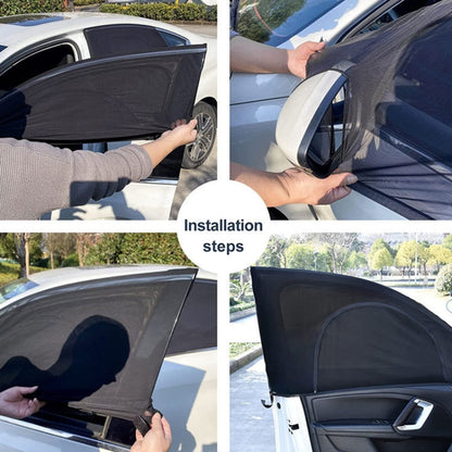 Car Sun Protection Anti-mosquito Window Zipper Sunshade(Front Window (Main+Auxiliary)) - Window Foils & Solar Protection by buy2fix | Online Shopping UK | buy2fix