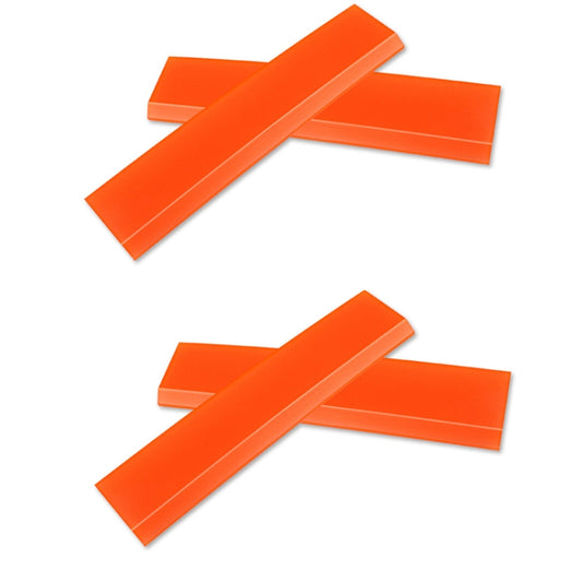 4pcs Car Cleaning Glass Water Film Soft Rubber Scraper, Color: Long Orange - Sticker Tools by buy2fix | Online Shopping UK | buy2fix