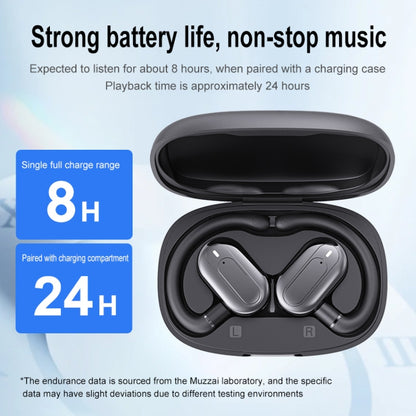 Hanger Type Stereo Outside Sound Bluetooth Earphones With Charging Bin(Purple) - Bluetooth Earphone by buy2fix | Online Shopping UK | buy2fix