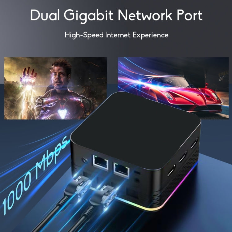 T9 Plus N100 DDR5 8G+512G EU Plug 12th Alder Lake Dual Gigabit LAN+3 HDMI 4K HD Pocket Mini PC - Windows Mini PCs by buy2fix | Online Shopping UK | buy2fix