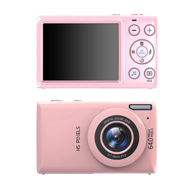 2.8-Inch Display Digital Camera 64MP 4K HD Camcorder With 18x Digital Zoom(Pink) - Video Cameras by buy2fix | Online Shopping UK | buy2fix