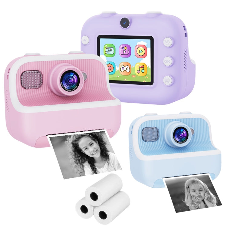 M8 2.4-Inch 1080P HD 2400W Pixel Dual-Camera Children Thermal Printing Camera, Color: Blue+32GB - Children Cameras by buy2fix | Online Shopping UK | buy2fix