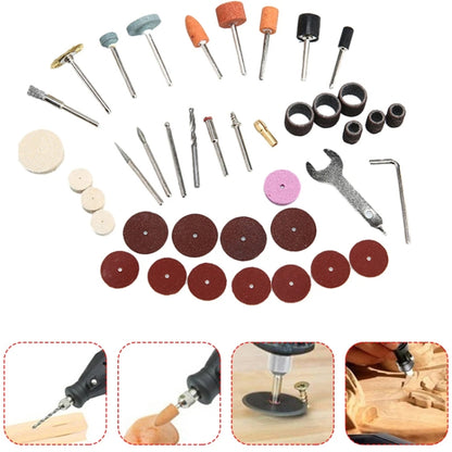 VICOVER Small Adjustable Speed Electrical Grinder Set Jade Carving Pen Polishing Tool EU Plug, Model: 78pcs Parts - Abrasive Tools & Accessories by VICOVER | Online Shopping UK | buy2fix