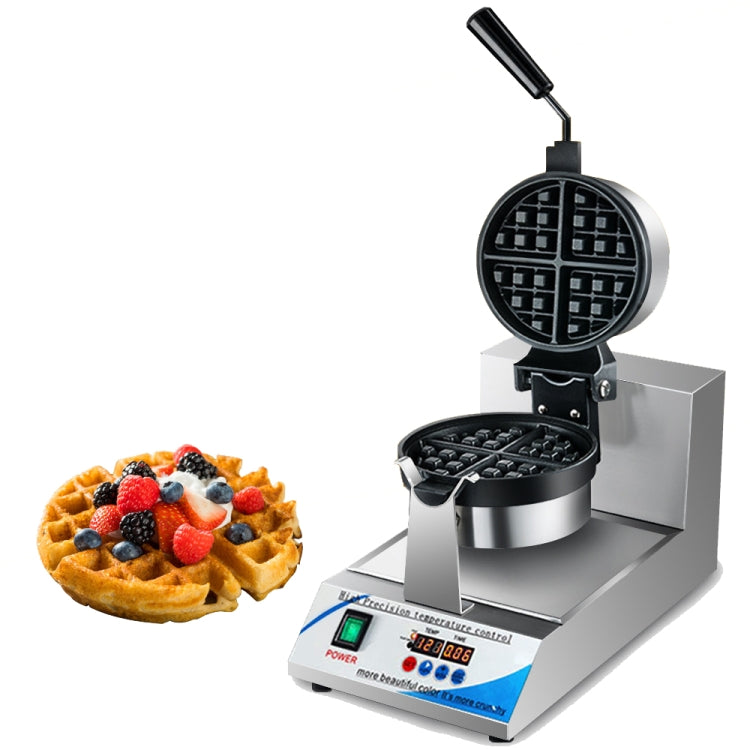 1200W  Commercial Waffle Maker Stainless Steel Rotatable Waffle Machine US Plug - Bulit-in Ovens & Accessories by buy2fix | Online Shopping UK | buy2fix