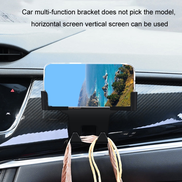 Car Multifunctional Mobile Phone Holder Rear Headrest Storage Hook(Black) - Auto Fastener & Clips by buy2fix | Online Shopping UK | buy2fix