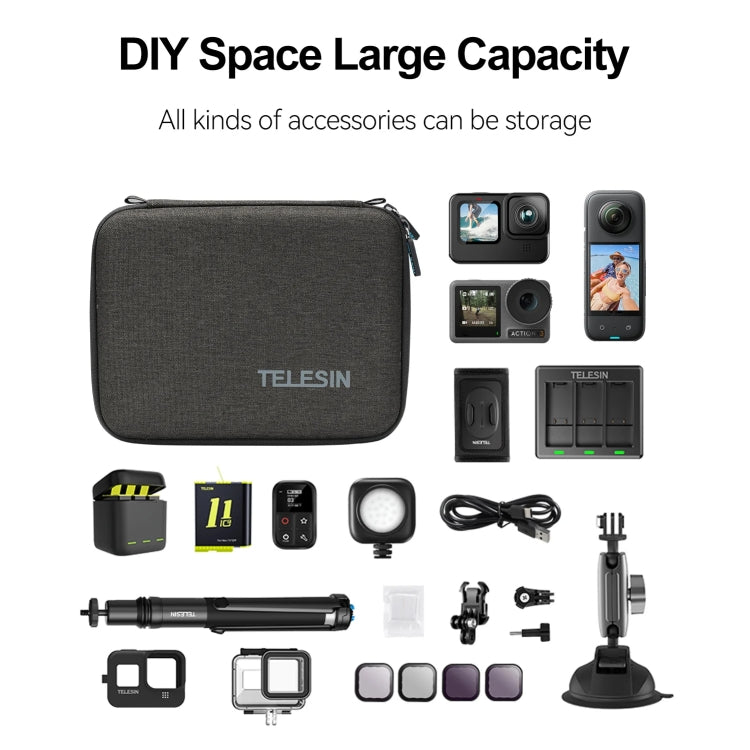 TELESIN GP-PRC-213 Sports Camera Universal Medium Storage Bag Carrying Case - Case & Bags by TELESIN | Online Shopping UK | buy2fix