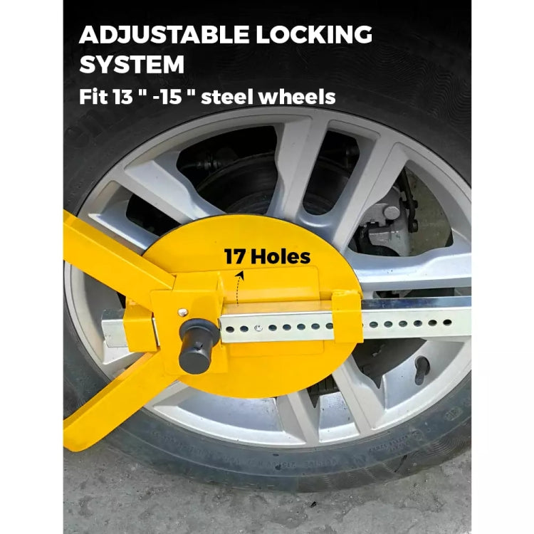 Car Anti-theft Lock SUV Wheel Three-prong Lock With Suction Cup, Style: With Disc - Others by buy2fix | Online Shopping UK | buy2fix