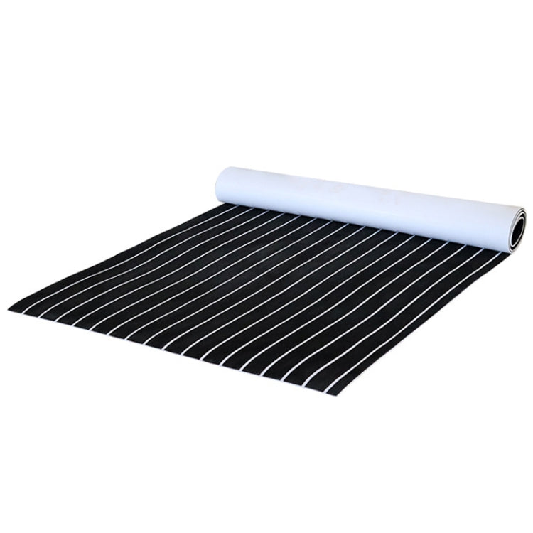 240x60x0.6cm Black White Yacht Imitation Teak Anti-Slip Deck EVA Mat - Floor Mats by buy2fix | Online Shopping UK | buy2fix