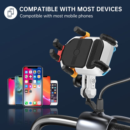 Colorful Motorcycle Shock-absorbing Navigation Mobile Phone Holder(Mirror Mount) - Holder by buy2fix | Online Shopping UK | buy2fix