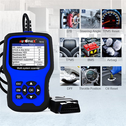 AUTOPHIX 7610 OBD2 Scan Diagnostic Tool Full System Maintenance And Repair Detector - Code Readers & Scan Tools by AUTOPHIX | Online Shopping UK | buy2fix