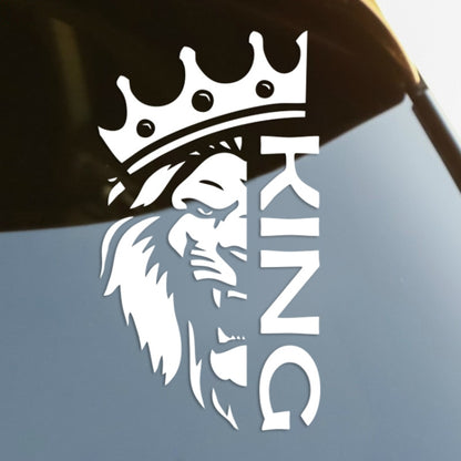 Lion Crown Car Decorative Sticker(Silver) - Decorative Sticker by buy2fix | Online Shopping UK | buy2fix