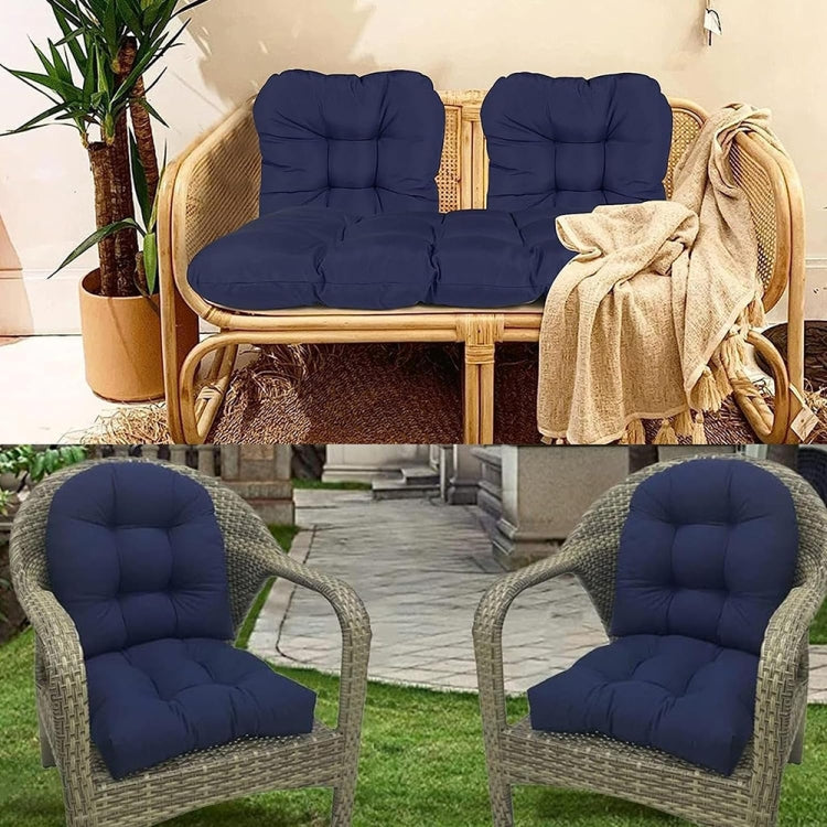 1pair 48 x 48cm Garden Patio Rattan Chair Waterproof Cushion Thick Soft Sofa Cushion(Light Brown) - Cushions & Pillows by buy2fix | Online Shopping UK | buy2fix