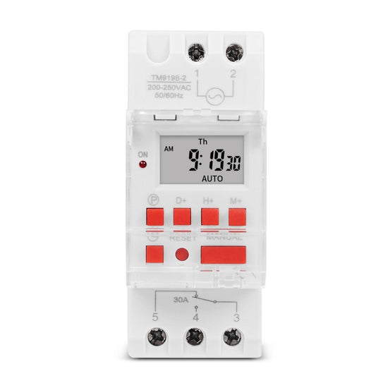 SINOTIMER TM919B-2 220V 30A Programmable Digital Timer Switch Automatic Cycle Timing Controller - Switch by SINOTIMER | Online Shopping UK | buy2fix