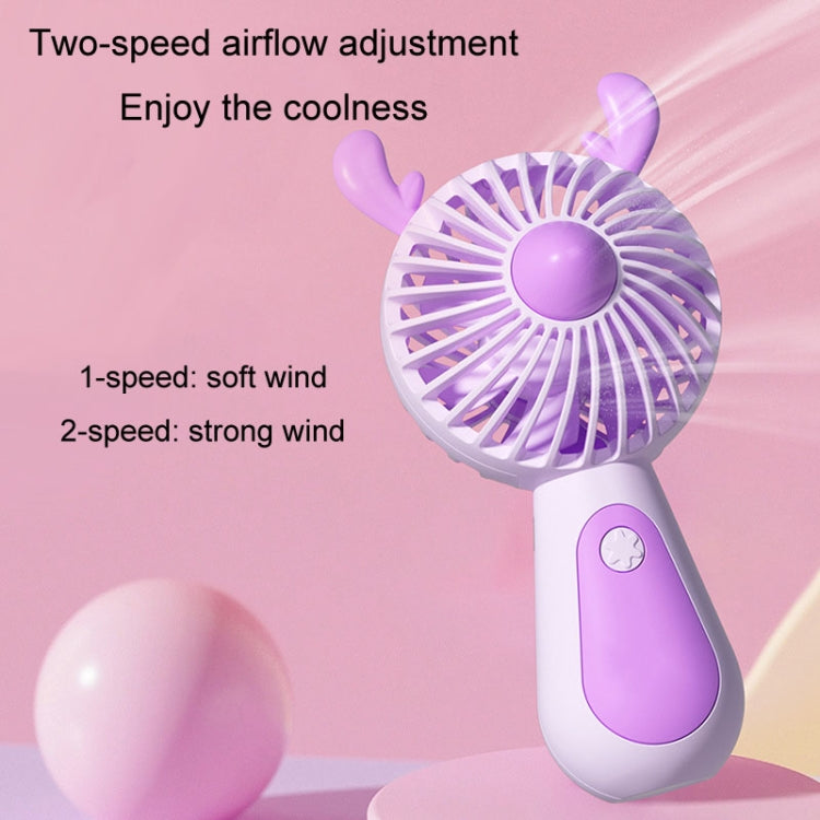 Cute Cartoon Handheld Small Fan Mini Portable USB Charging Fan, Size: Bear(Pink) - Electric Fans by buy2fix | Online Shopping UK | buy2fix