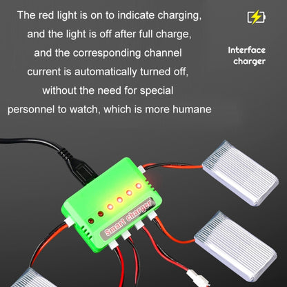 One To Six 3.7V Lithium Battery Drone USB Charger, Color: White XH2.54 Port - Charger by buy2fix | Online Shopping UK | buy2fix