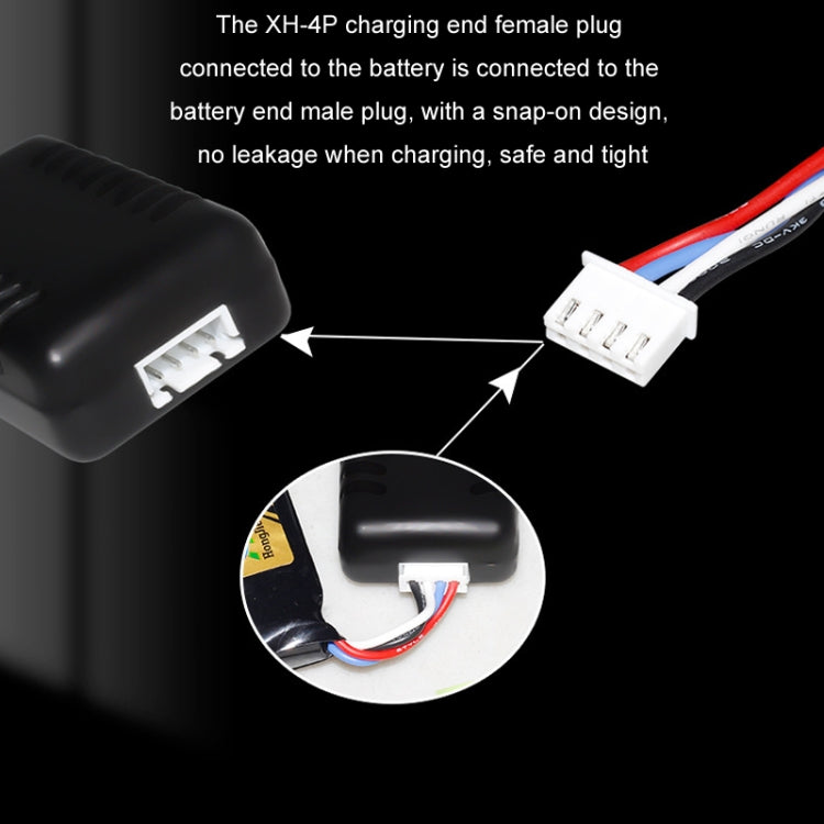 11.1V 2A 3S Output Protection Lithium Battery USB Charger With Light(XH/4P Plug) - Charger by buy2fix | Online Shopping UK | buy2fix