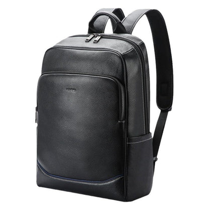 Bopai 61-121671A Top-Layer Cowhide Large-Capacity Casual Business Laptop Backpack(Black) - Backpack by Bopai | Online Shopping UK | buy2fix