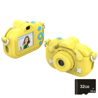 DC501 2.0-Inch 4X Zoom HD Digital Camera Mini Children Photography Camera, Color: Yellow+32G - Children Cameras by buy2fix | Online Shopping UK | buy2fix