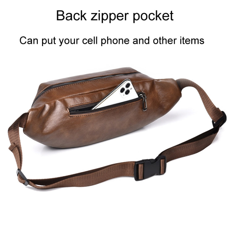 WEIXIER Y9579 Men Large Capacity Sports Waist Pack Multifunctional Waterproof Cell Phone Bag(Brown) - Single-shoulder Bags by WEIXIER | Online Shopping UK | buy2fix