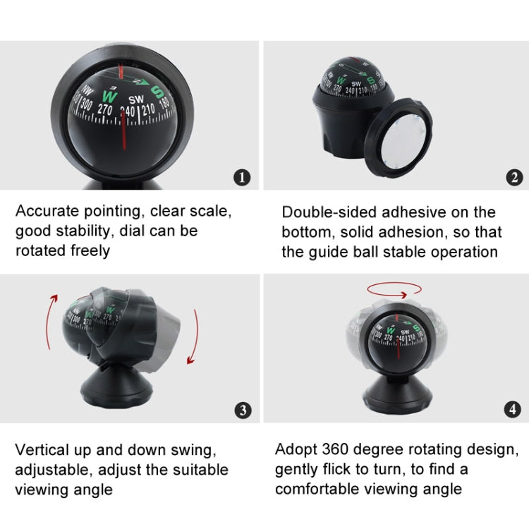 Outdoor Guide Ball Car Interior Ornament Guide Ball(English Version) - Clocks & Car Meters by buy2fix | Online Shopping UK | buy2fix